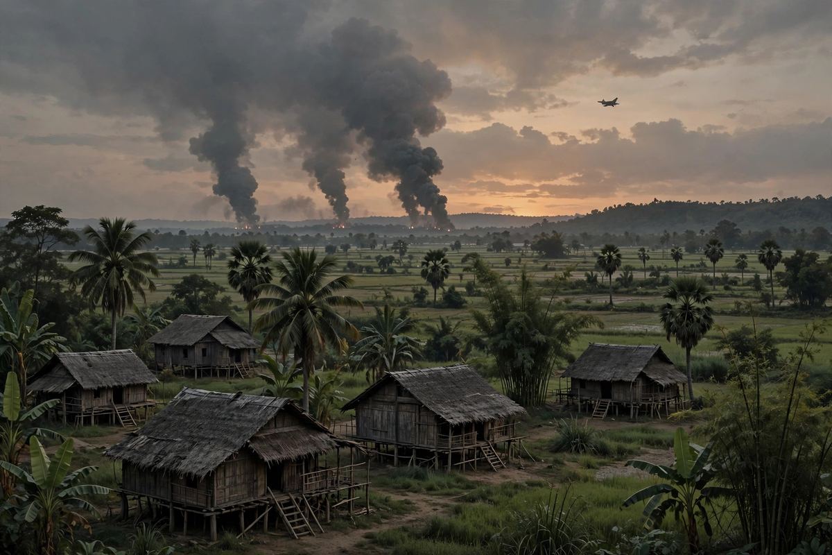 Serangan Udara Militer Myanmar di Yesagyo: 15 Warga Sipil Tewas, Termasuk Anak-anak
